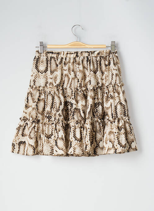 Fustă scurtă bej SANS MARQUE femeie