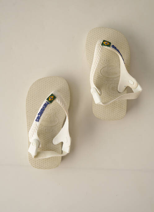 Șlapi alb HAVAIANAS copil