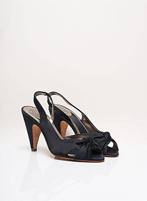 Sandale/pantofi decupați toc cui. toc de 7 la 9 cm negru ASH femeie