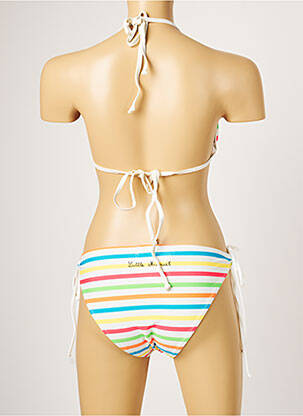 Costum de baie din două piese elasticitate top triunghiuri bej LITTLE MARCEL femeie
