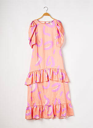 Rochie de maternitate guler rotund portocalie BLUME STUDIO femeie
