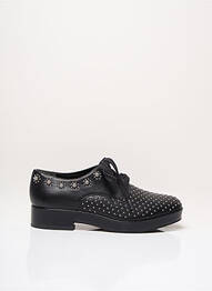Derby-uri țesătură satinată toc plat până la 3 cm negru WHAT FOR femme