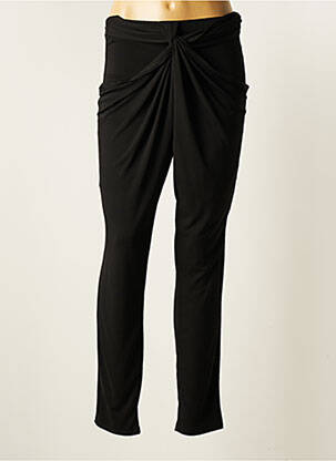 Pantalon slim țesătură poplin mărime normală negru COTTONADE femeie