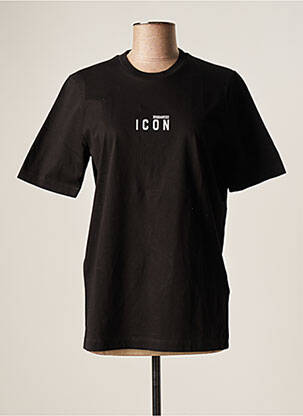 Tricou serigrafie flockată mâneci scurte negru DSQUARED2 femeie