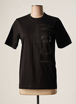 Tricou serigrafie flockată mâneci scurte negru DSQUARED2 femeie