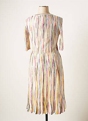 Rochie pulover guler rotund mâneci scurte alb MISSONI femeie