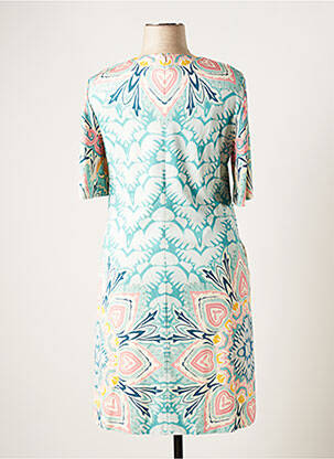 Rochie midi imprimeu fantezie mâneci scurte albastru ETRO  femeie