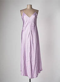 Rochie lungă mâneci cu bretele ajustabile bretele subțiri violet HANAMI D'OR femme