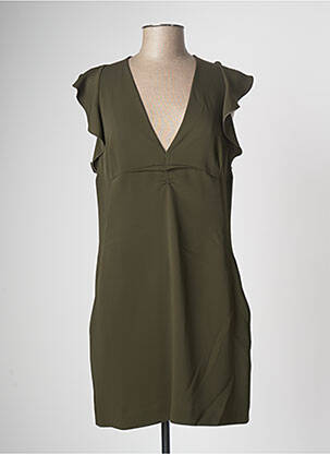 Rochie midi închidere cu fermoar la spate mâneci scurte verde DSQUARED2 femeie