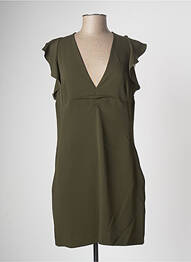 Rochie midi închidere cu fermoar la spate mâneci scurte verde DSQUARED2 femeie