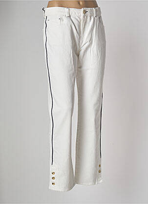 Blugi cu croială dreaptă alb EMPORIO ARMANI femeie