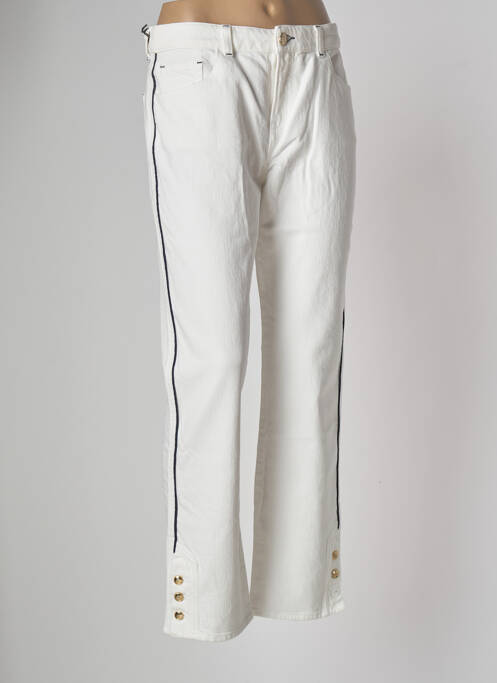 Blugi cu croială dreaptă alb EMPORIO ARMANI femeie