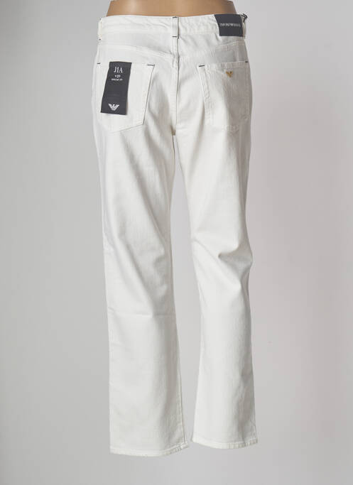 Blugi cu croială dreaptă alb EMPORIO ARMANI femeie