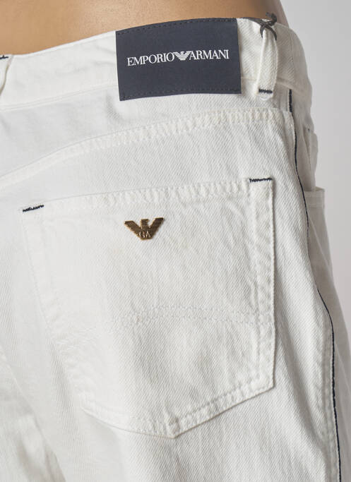 Blugi cu croială dreaptă alb EMPORIO ARMANI femeie