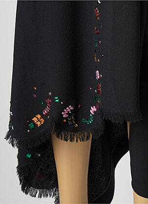 Fustă lungă croială asimetrică negru LANVIN femeie