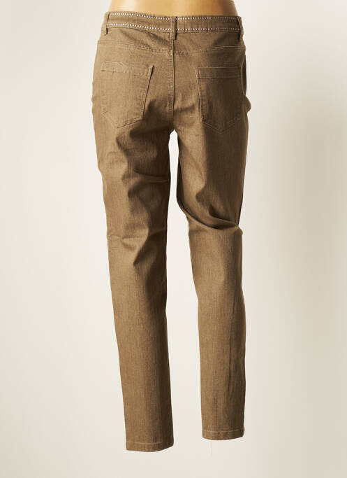 Blugi cu croială slim bej FUEGO WOMAN femeie