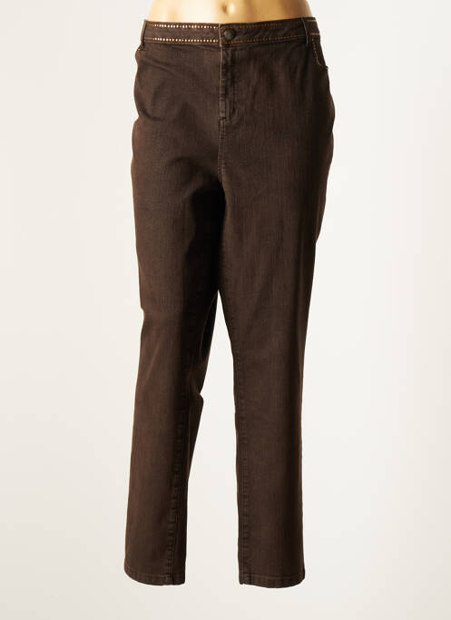 Blugi cu croială slim maro FUEGO WOMAN femeie