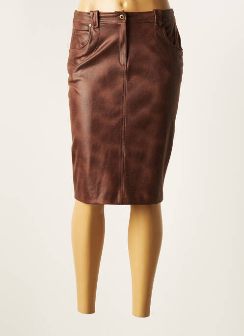 Fustă midi maro GUY DUBOUIS femeie