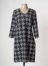 Rochie midi mâneci 3/4 mâneci 3/4 negru COULEURS DU TEMPS femeie