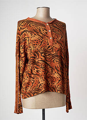 Pulover portocaliu COULEURS DU TEMPS femeie