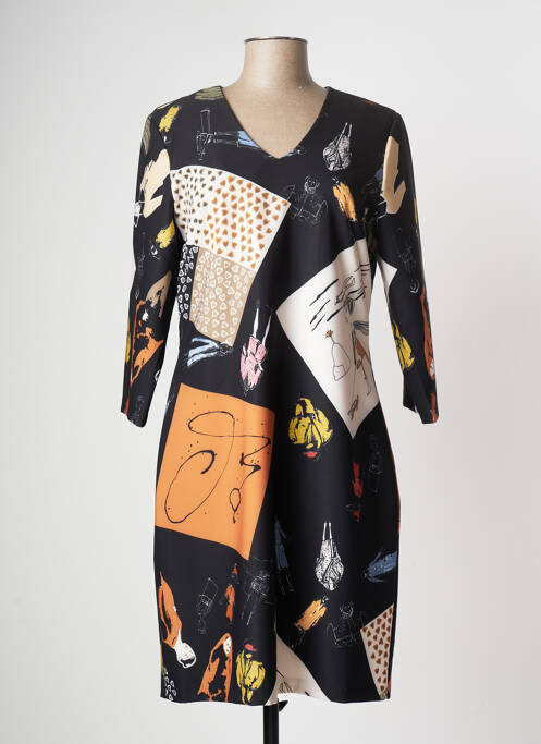 Rochie midi negru COULEURS DU TEMPS femeie