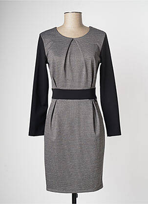 Rochie midi mâneci lungi mâneci lungi negru COULEURS DU TEMPS femme