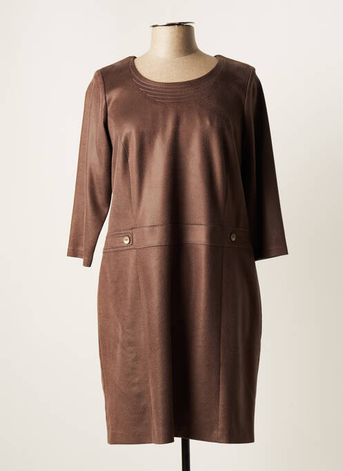 Rochie midi maro FRANCE RIVOIRE femeie