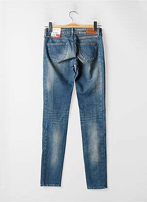 Blugi skinny efect uzat decolorat talie joasă albastru TOMMY HILFIGER femeie