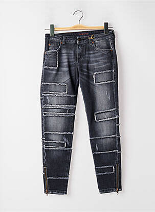 Blugi cu croială slim broderie cu nituri mărime normală albastru TRUSSARDI JEANS femeie