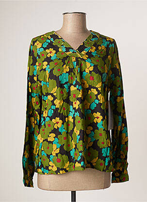 Bluză imprimeu floral mâneci lungi verde AGATHE & LOUISE femeie