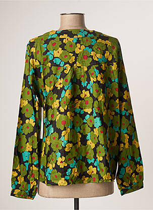 Bluză imprimeu floral mâneci lungi verde AGATHE & LOUISE femeie