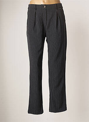 Pantalon drept talie cu cleme talie înaltă negru AGATHE & LOUISE femme