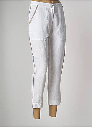 Pantalon trei sferturi alb MALOKA femeie