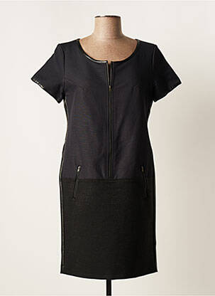 Rochie scurtă mâneci scurte mâneci scurte negru RIVIERES DE LUNE femeie
