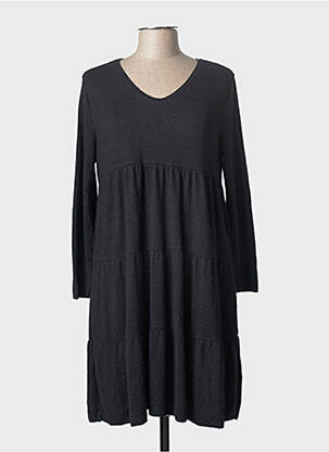 Rochie pulover elasticitate mâneci lungi negru ZABAIONE femeie