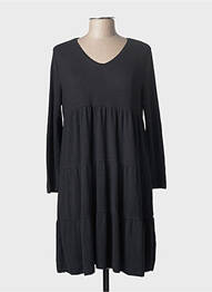 Rochie pulover elasticitate mâneci lungi negru ZABAIONE femme