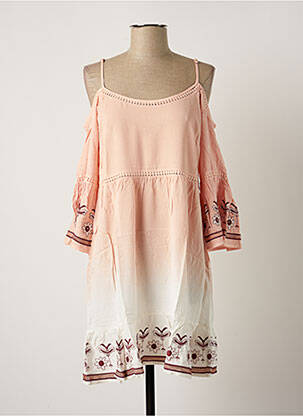 Rochie scurtă roz DESIGUAL femeie