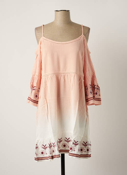 Rochie scurtă roz DESIGUAL femeie