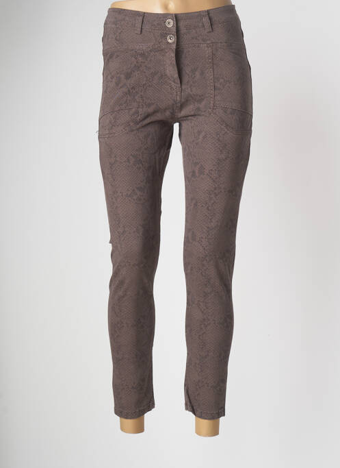 Pantalon 7/8 maro PAKO LITTO femeie