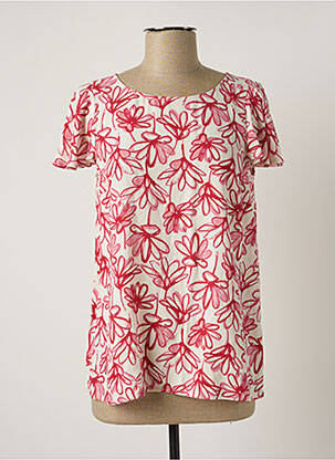 Bluză imprimeu floral mâneci scurte roz PENNYBLACK femme