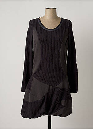 Rochie midi mâneci lungi mâneci lungi gri ARELINE femeie