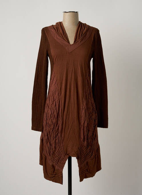 Rochie midi maro ARELINE femeie