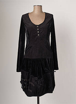 Rochie midi mâneci lungi mâneci lungi negru ARELINE femeie