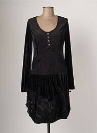 Rochie midi mâneci lungi mâneci lungi negru ARELINE femeie
