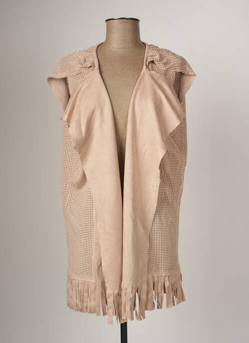 Vestă cu mâneci scurte roz ARELINE femeie