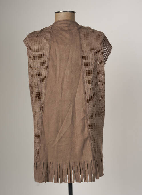 Vestă cu mâneci scurte maro ARELINE femeie