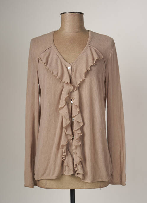 Vestă cu mâneci lungi roz ARELINE femeie