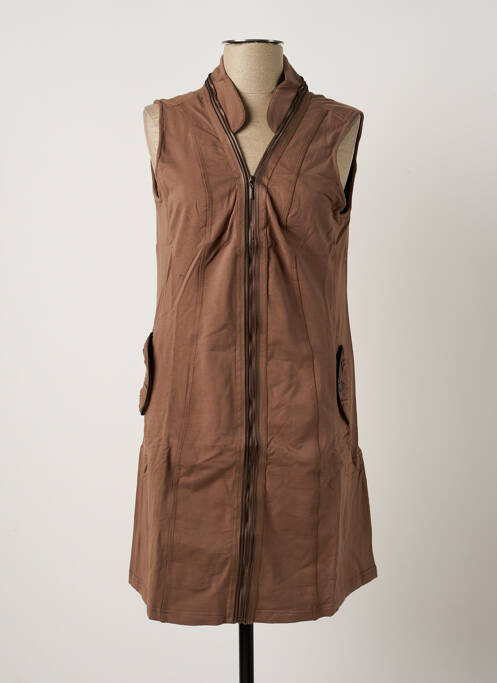 Rochie scurtă maro ARELINE femeie