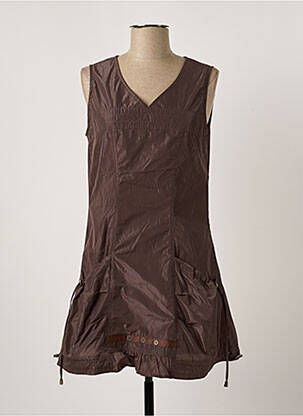 Rochie scurtă maro ARELINE femeie