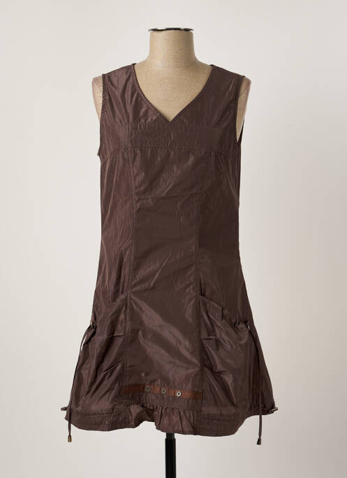 Rochie scurtă maro ARELINE femeie